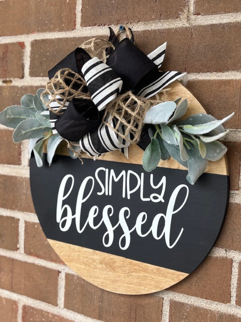 Simply Blessed Door Hanger