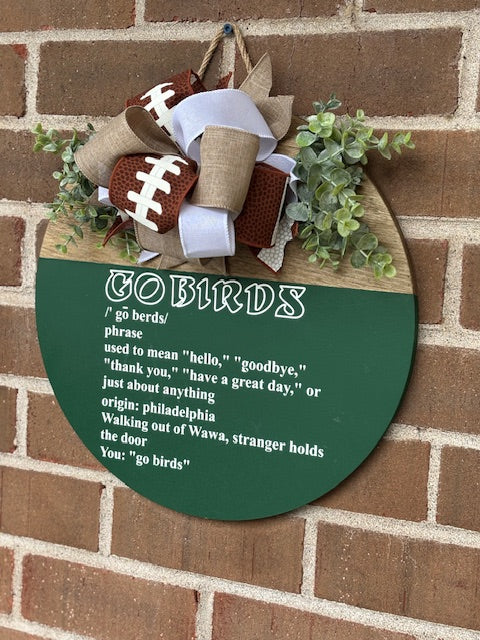 Go Birds Definition Door Hanger