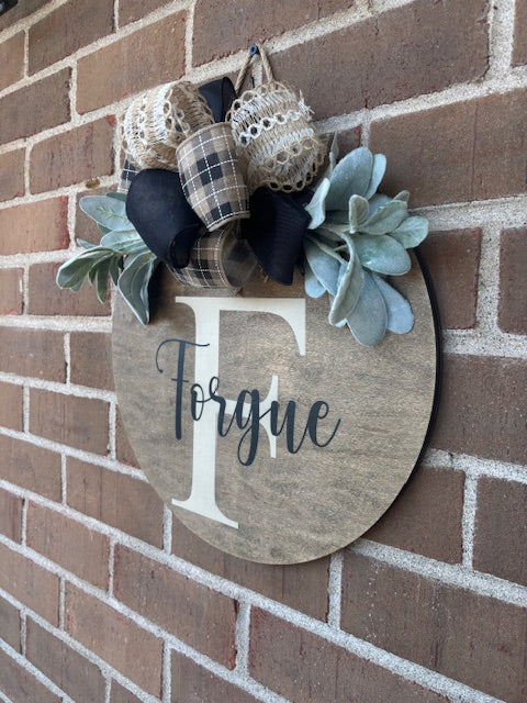Personalized Last Name Door Hanger