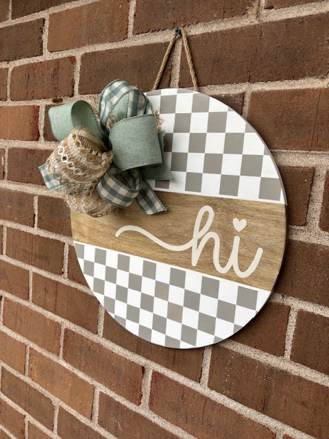 Checkered Hi Door Hanger