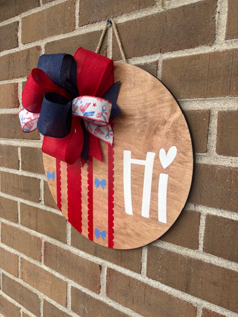 Patriotic Hi Door Hanger