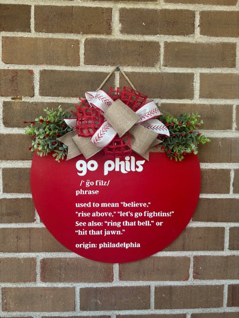 Go Phils Definition Door Hanger