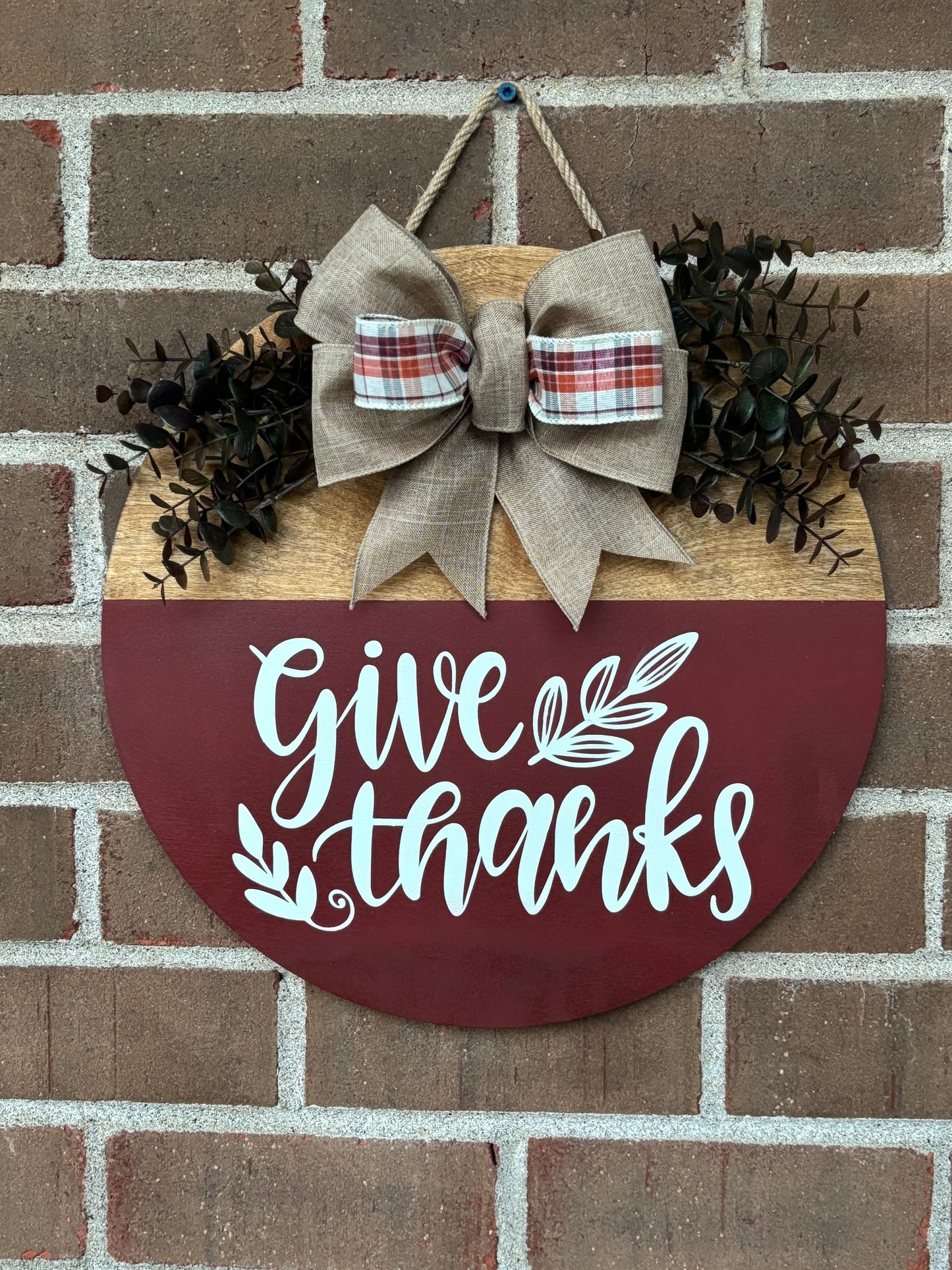 Give Thanks Door Hanger