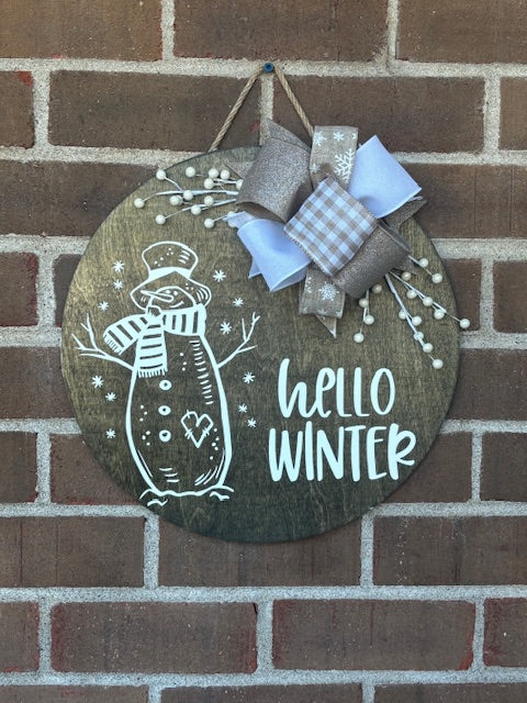 Hello Winter Door Hanger