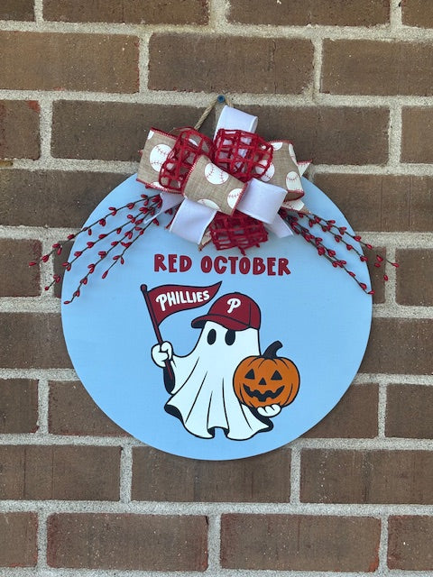 Phillies Red October Door Hanger