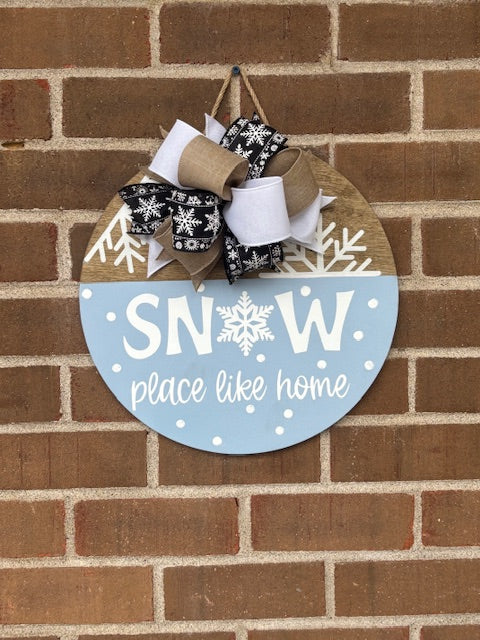 Snow Place Like Home Door Hanger