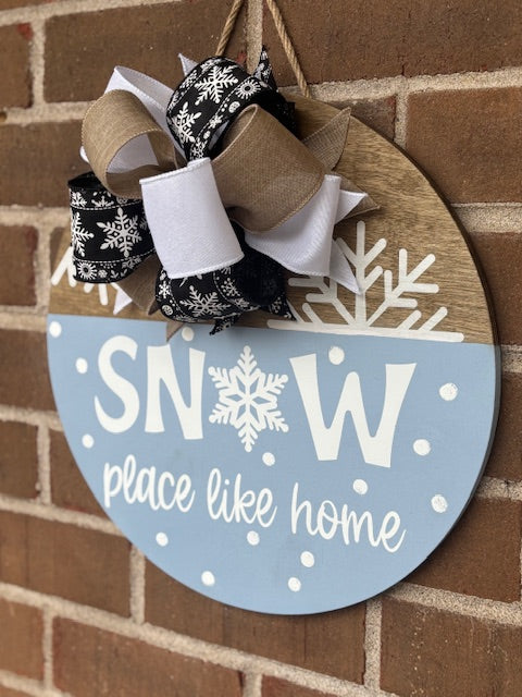 Snow Place Like Home Door Hanger