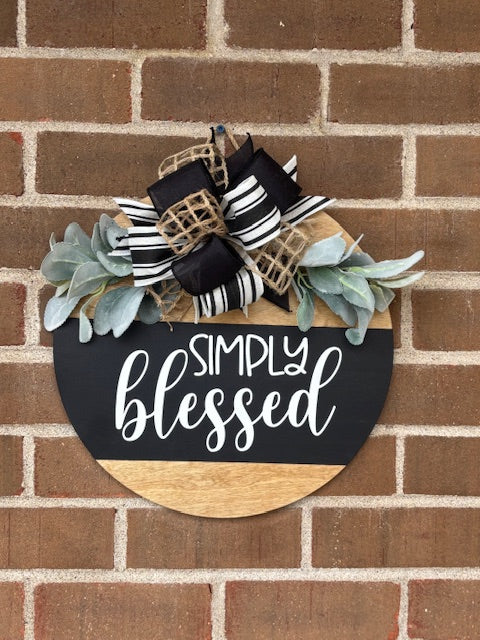 Simply Blessed Door Hanger