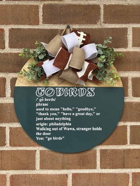 Go Birds Definition Door Hanger
