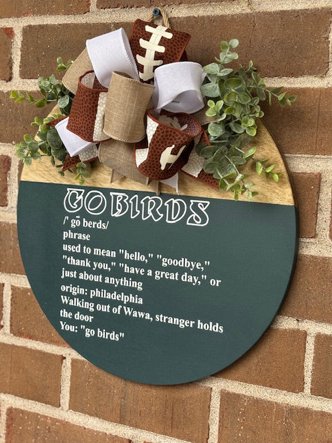 Go Birds Definition Door Hanger