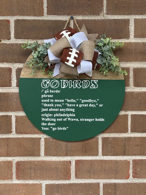 Go Birds Definition Door Hanger
