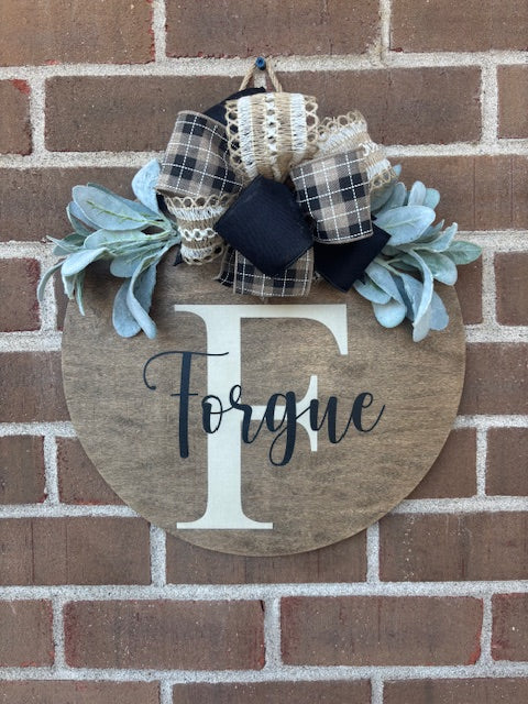 Personalized Last Name Door Hanger