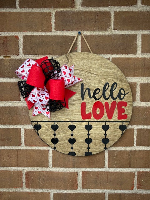 Hello Love Door Hanger