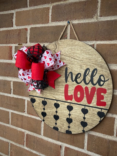 Hello Love Door Hanger
