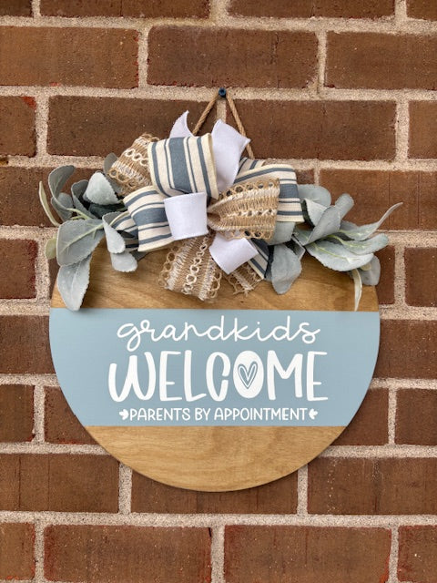 Grandkids Welcome Door Hanger