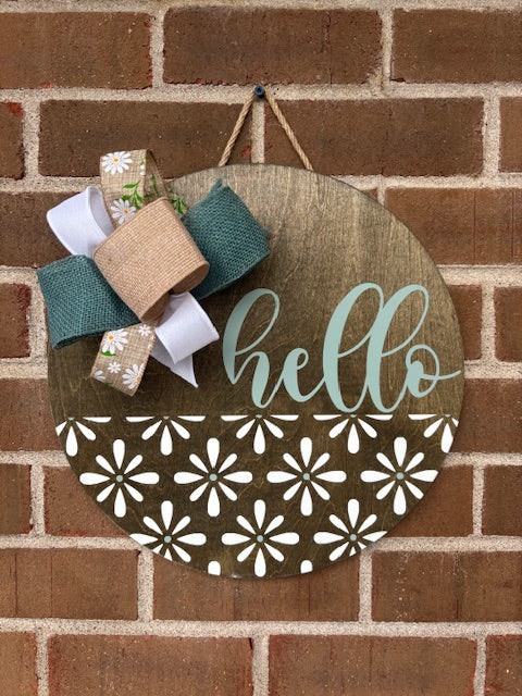 Hello (Daisy) Door Hanger