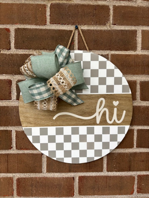 Checkered Hi Door Hanger