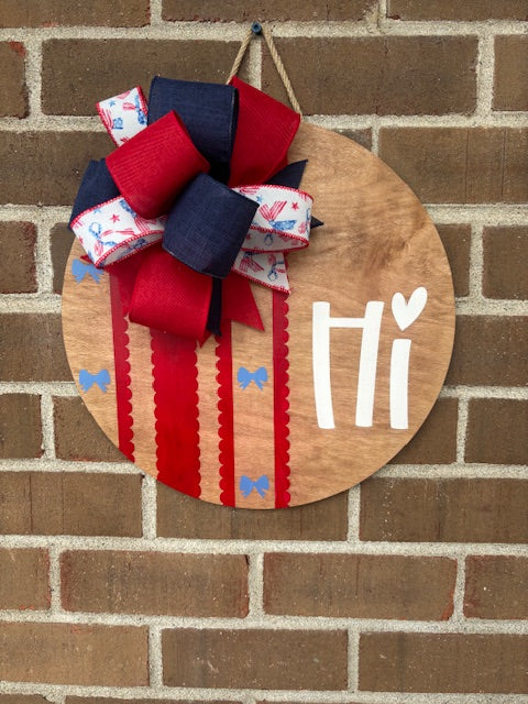 Patriotic Hi Door Hanger